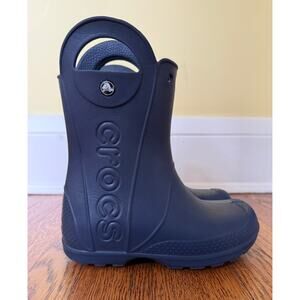 Crocs Blue Rain Boots Size 1 Big Kid